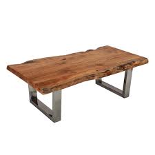 These edge tables coffee are made from the finest materials and are extremely durable to last for a long span of time. Natural Acacia Wood Steel Rustic Live Edge Coffee Table