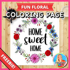I am pleased to introduce my a digital coloring page. Floral Wreath Coloring Page Freebie For Kids Adults By Educational Andy