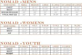 Sizing Chart Nomad Outdoor