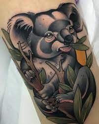 Follow Tattoowonderland On Pinterest For More Koala Bear Tattoo Koala Tattoo Bear Tattoos Animal Sleeve Tattoo