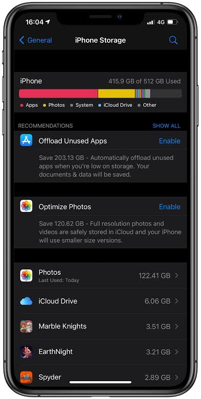 Check your storage breakdown in Settings, AI generated