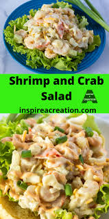 If using frozen shrimp, first thaw shrimp by placing shrimp in a strainer and running under cold water. Shrimp And Crab Salad Shrimp And Crab Salad Crab Salad Recipe Easy Salad Recipes