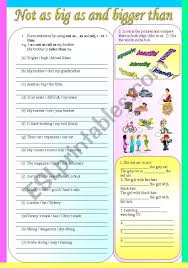 Learn how to use comparative and superlative adjectives in english with example sentences and esl printable worksheets. Comparatives Adjectives As As Not As Er Than English Lessons Blendspace