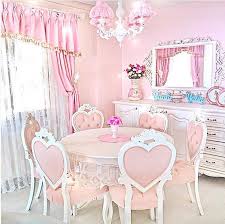 So Cute Girl And Delicate Little Pink Table With Heart Chairs 3 Just Like Girly Room Pink Decor Pink Room