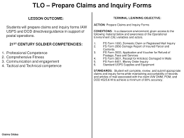 C) e) if there is difference in the name of the candidate written in the application and that in the documents produced, an identification Prepare Claims And Inquiry Forms Ppt Download