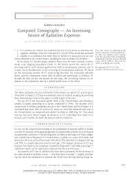 The number of computed tomographic (ct) studies performed is increasing rapidly. Pdf Computed Tomography An Increasing Source Of Radiation Exposure Eric Hall Academia Edu