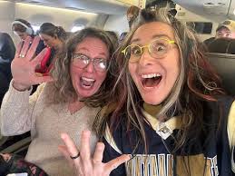 Well, the weather made us go back to the gate — we weren't sure that we  were gonna make it out today, but a window opened up and we're back