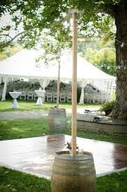 Diy Landscaping Outdoor Barrel Posts Outdoor Party Lighting Wine Barrel Lighting Outdoor Lighting