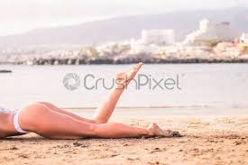Maybe you would like to learn more about one of these? Pretty Woman On The Beach Stock Photo Crushpixel