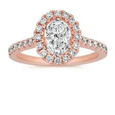 Maybe you would like to learn more about one of these? Oval Halo Engagement Ring In 14k Rose Gold With Round Diamond Accents Shane Co