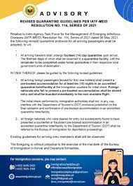 The international automotive task force (iatf) is a group of automotive manufacturers which aims at providing improved quality products to automotive customers worldwide. Revised Quarantine Guidelines Per Iatf Meid Resolution No 114
