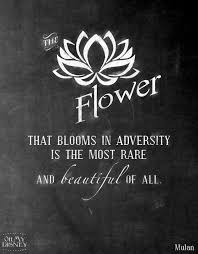 The Flower That Blooms In Adversity Is The Most Rare And Beautiful Of All Mulan Beautiful Disney Quotes Beautiful Flower Quotes Disney Quotes