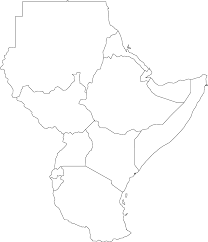 The northern part of this plain is a primarily rocky desert area called the nubian desert (as shown on the map). Eastern Africa Outline Map Without Names Webvectormaps