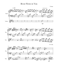 A river flows in you sheet music violin. River Flows In You Yiruma Sheet Music For Piano Violin Solo Musescore Com