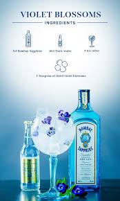 Violet Blossoms 1 Place Dried Violet Blossoms Into Your Glass 2 Fill Up With Ice Cubes Add 5cl Bombay Sapphire And Top Gin Rezepte Getranke Spirituosen