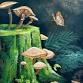 Mushrooms and Moss Painting