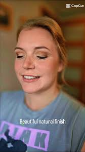 Laura’s makeup, her way., Natural base with her real skin still showing  through