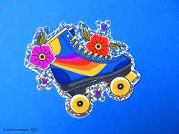 Choose from contactless same day delivery, drive up and more. 80er Jahre Regenbogen Roller Skates Tattoo Print Glitter Etsy