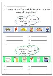 Free french / esl printable worksheets. Back To School Food Drinks French Printable Worksheet With Etsy French Worksheets Writing Activities Learn French