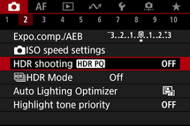 Canon : Product Manual : EOS R8 : HDR Shooting