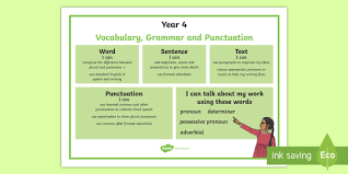 It is usually the fourth year of compulsory education and incorporates students aged between eight and ten. Year 4 Vocabulary Grammar And Punctuation Word Mat Word Mat