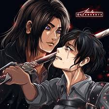 Manga Spoilers Eren Vs Mikasa Fanart Shingekinokyojin Mikasa ackerman is the female protagonist of the series, the adopted sister of eren jaeger and.