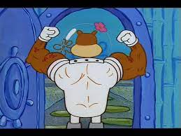 We enter in the tree dome to see spongebob squarepants and sandy cheeks, working on a lab experiment. Sandy Cheeks Karate Muscles Shefalitayal