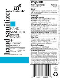 This is easily accessible cause the small bottle is portable, and it can be carried anywhere. Artnaturals Hand Sanitizer Natural Elements Cleansing Formula