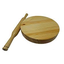 Mothers Day Unique Gift Wooden Chakla Chapati Roti Maker Big Circular Board Chakla With Rolling Pin Belan 11in Review Unique Gifts Wooden Rolling Pin