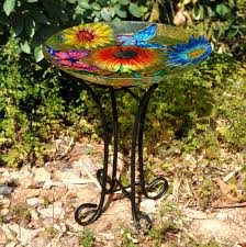 In short, the best solar bird bath fountain is the one that has a diameter of fewer than 10 inches. Hi Line Gift Ltd Floral Glass Butterfly Solar Birdbath Reviews Wayfair