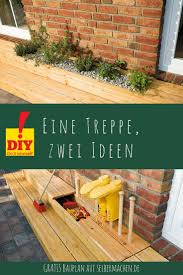 Treppen Mit Beet Und Stauraum Bauen Treppe Terrassen Treppe Outdoor Dekorationen