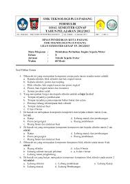 Contoh soal dan jawaban chasis sepeda. Download Soal Dan Jawaban Teknik Sepeda Motor