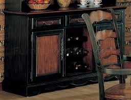 Most relevant best selling latest uploads. Two Tone Brown Black Distressed Finish Buffet W Wine Cabinet