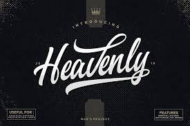 Lhf chicago script font info. Heavenly Font By Andrie Nugrie Creative Fabrica Script Typeface Lettering Create Text