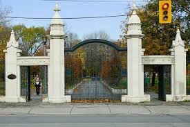 Toronto criticized for heavy police presence at trinity bellwoods park encampment Trinity Bellwoods Park Gates At Strachan Park Gate Trinity