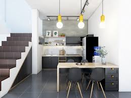 Dapur sederhana bisa menjadi menarik dengan pemilihan warna yang tepat. Desain Dapur Dan Ruang Makan Multifungsi Untuk Keluarga Homify
