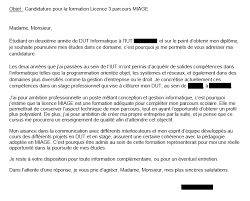 Vous devez alors joindre une lettre de motivation à votre dossier. Lettre De Motivation Licence Pro Informatique