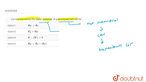 Maybe you would like to learn more about one of these? Correct Expression For Water Potential Of Plasmolysed Cell Will Be Youtube