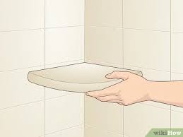 I managed to install the top two screws in the grout line. 6 Ways To Install A Shower Corner Shelf Wikihow