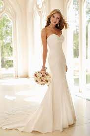 This Stunning Dolce Satin Fit And Flare Wedding Gown Features A Beautifully Beaded Lace Bodic Fit And Flare Wedding Dress Wedding Dresses Satin Wedding Dresses
