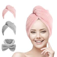 In addition, if you rub your hair for too long with the towel, your hair can be frizzy. Buy Hair Towel Wrap Turban Microfiber Hair Drying Towels Quick Dry Hair Hat Drying Shower Head Towels Wrapped Bath Cap Anti Frizz Hair Care Dryer Towel For Women Girl Wet Long Curly Thick Hair 3pack