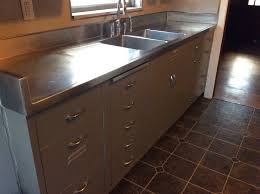 Metal kitchen sink counter unit displays2go. Vintage Metal Kitchen Cabinets With Seamless Stainless Steel Counter Top Sink Vintage Metal Kitchen Cabinets Metal Kitchen Cabinets Metal Kitchen