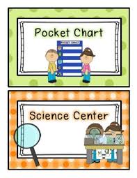 printable learning center rotation cards