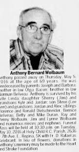 Obituary for Anthony Bernard Wolbaum (Aged 69)