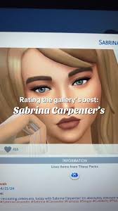 Sabrina Carpenter Sims 4