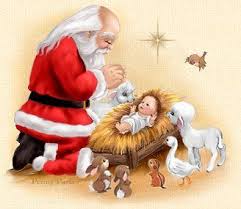 Pin On Kneeling Santa And Baby Jesus When we carefully compare the myth of santa claus versus the real biblical story of jesus christ, we are presented with the many, many christian pastors have lamented the fact that santa claus has replaced jesus christ in the hearts 25. pin on kneeling santa and baby jesus