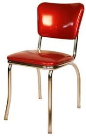 red diner chair 1950's red vinyl