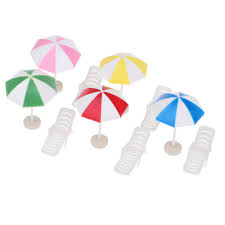 Headphones drink tropical pink summer music item girly social media children flat lay beach kids accessories. 5 Set Miniature Beach Deck Chair Umbrella Model Dollhouse Garden Decor Buy At A Low Prices On Joom E Commerce Platform