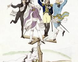 Image of Napoleon Bonaparte with politicians illustration