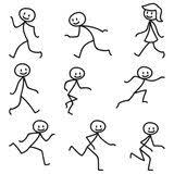 Vektor Strichmannchen Laufend Rennend Strichmannchen Kinder Zeichnen Zeichnung